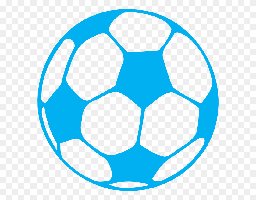 594x597 Blue Clip Art Football In Black And White, Soccer Ball, Ball, Soccer HD PNG Download