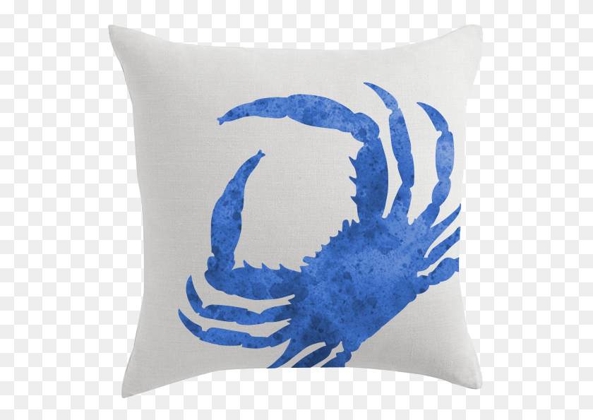 535x535 Blue Crab Designer Pillow Cushion, Rug Descargar Hd Png