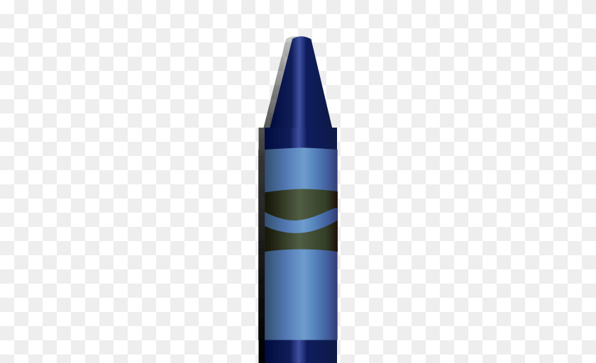 512x512 Blue Crayon Icon, Rocket, Weapon Transparent PNG