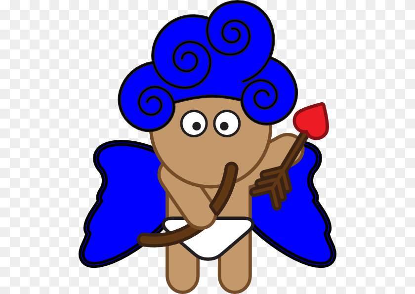 Blue Cupid Clip Art, Face, Head, Person, Nature Transparent PNG