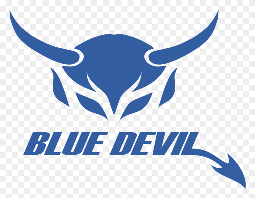 981x746 Blue Devil Logo Clipart Blue Devil, Symbol, Trademark, Poster HD PNG Download