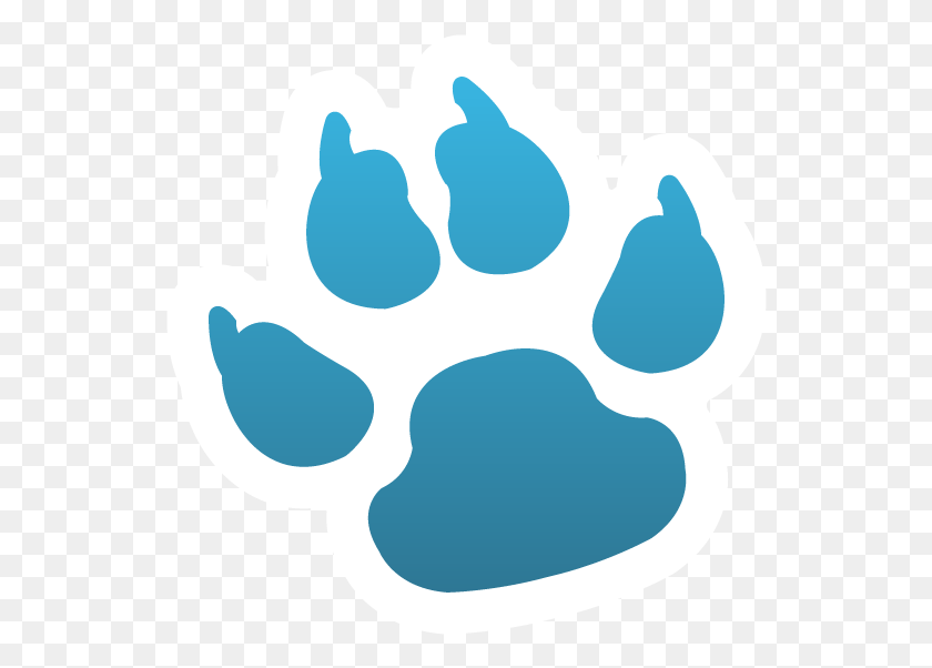 542x542 Blue Dog Paw, Footprint, Stencil HD PNG Download