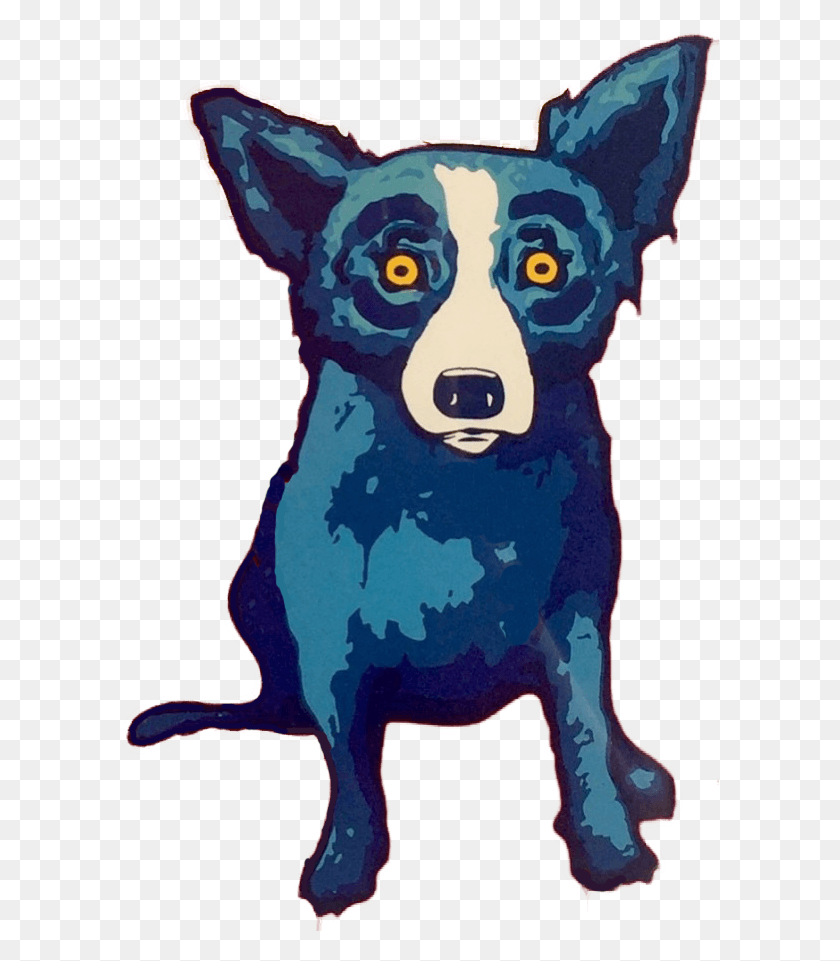 599x901 Силуэт Голубой Собаки Голубая Собака Родриг, Млекопитающее, Животное, Домашнее Животное Hd Png Скачать