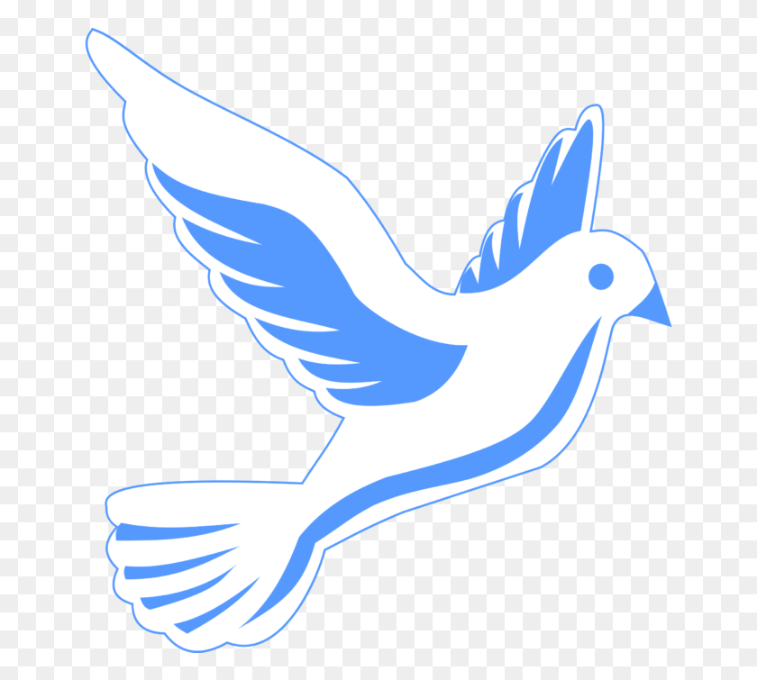 653x695 Blue Dove With Sun Clipart Flying Dove Clip Art, Bird, Animal, Pigeon HD PNG Download