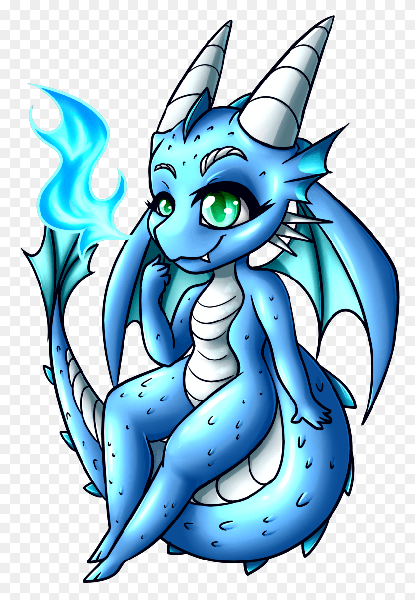 2267x3359 Dragón Azul De Dibujos Animados Hd Png Descargar