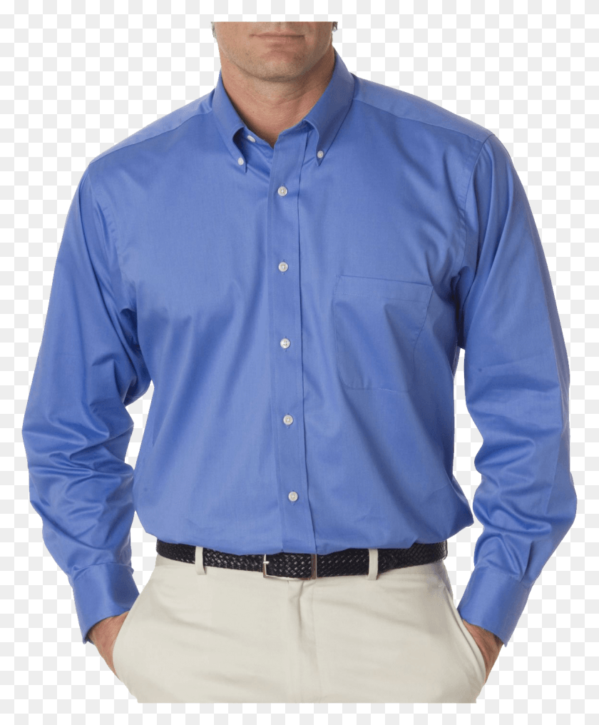 1157x1419 Descargar Png / Camisa De Vestir Azul Png