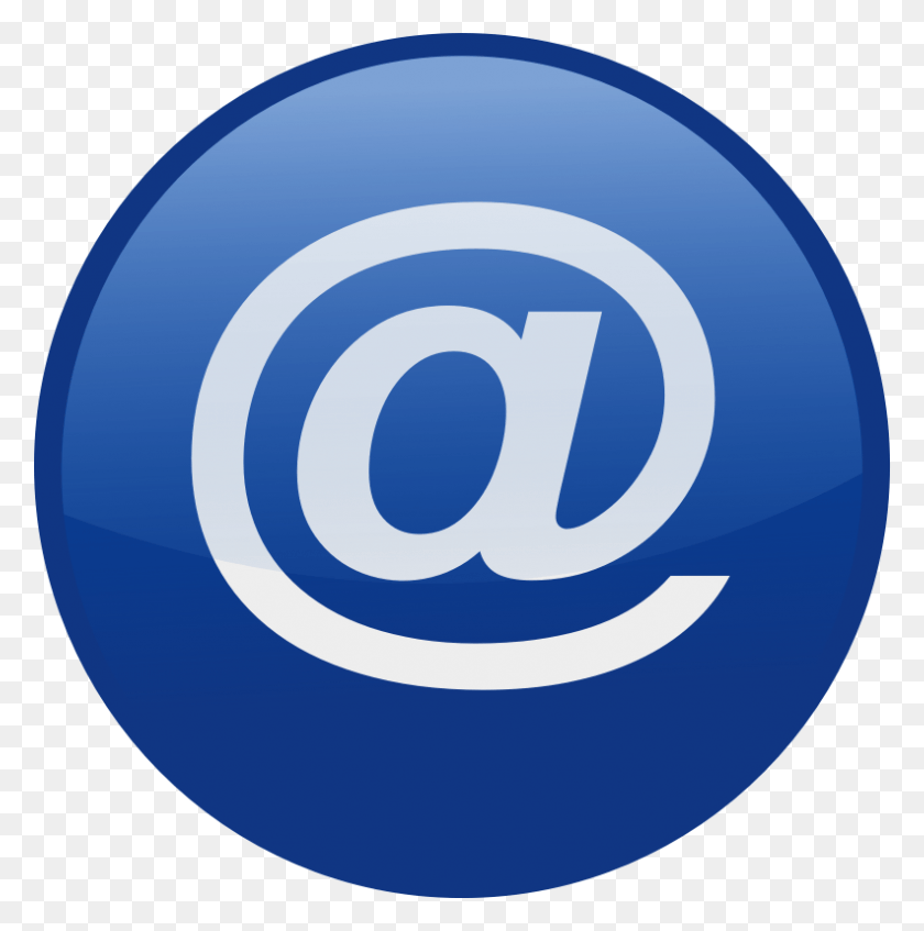 792x800 Синий Логотип Электронной Почты Синий Адрес Электронной Почты, Символ, Товарный Знак, Текст Hd Png Скачать