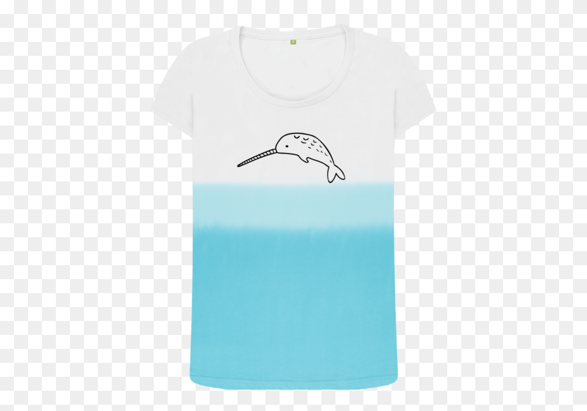 411x529 Blue Fade Narwhal Limited Edition Top T Shirt, Bird, Animal, Clothing HD PNG Download