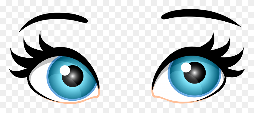 6885x2793 Blue Female Eyes Clip Art Best Web Clipart With Female Cartoon Eyes, Porcelain, Pottery HD PNG Download