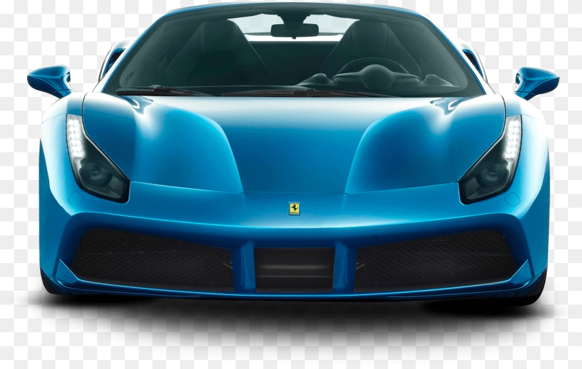 1631x1035 Blue Ferrari 488 Spider Car Front Ferrari Car In Blue, Sports Car, Transportation, Vehicle, Coupe Transparent PNG
