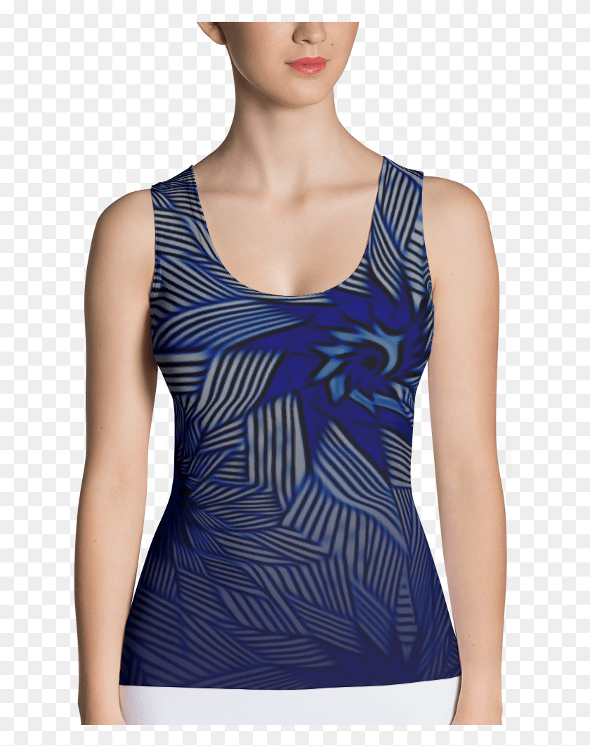 631x1001 Blue Flame Tank Top Top, Clothing, Apparel, Dress HD PNG Download