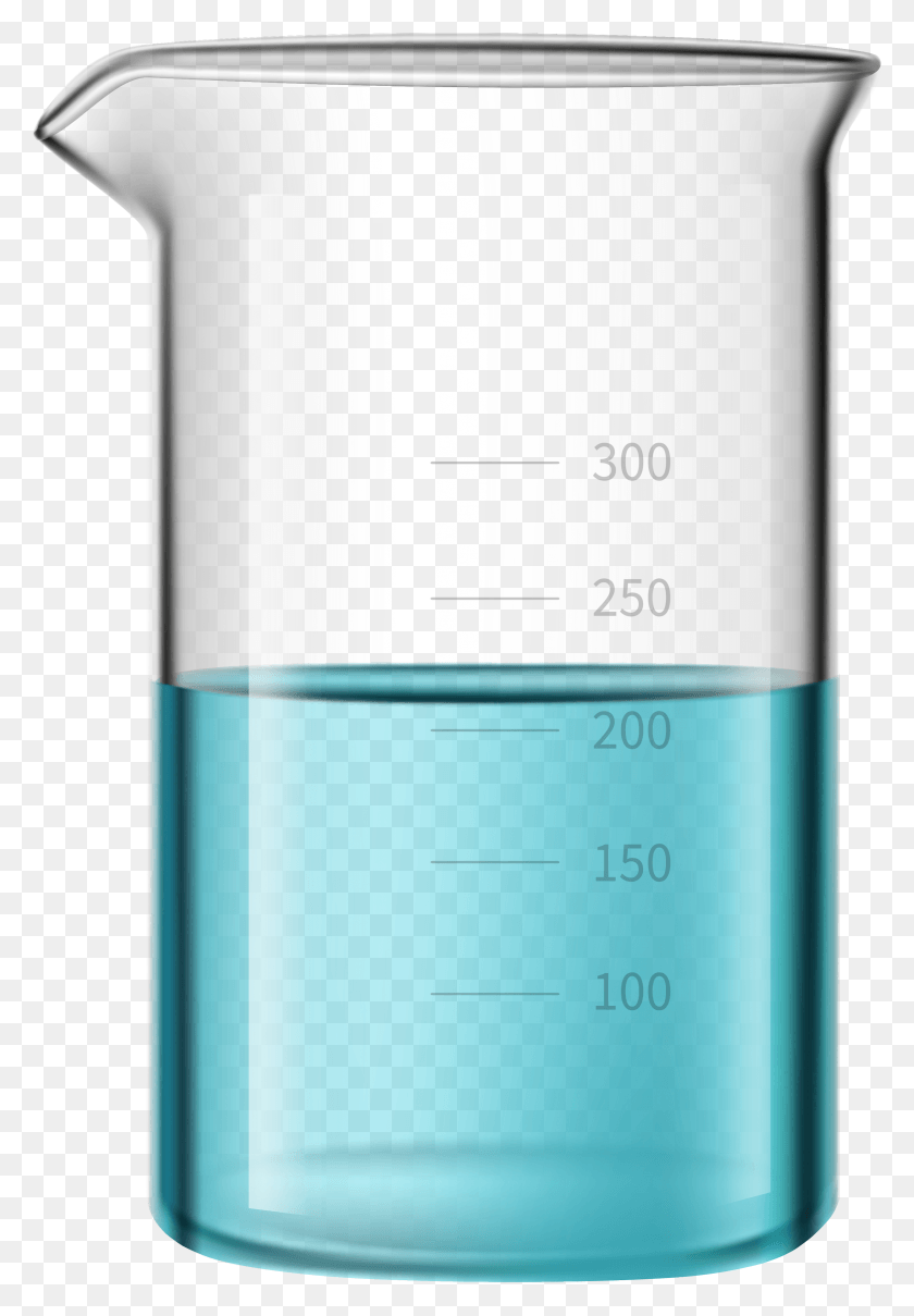 2338x3446 Blue Flask Clip Art Beaker With Water Clipart, Measuring Cup, Cup HD PNG Download