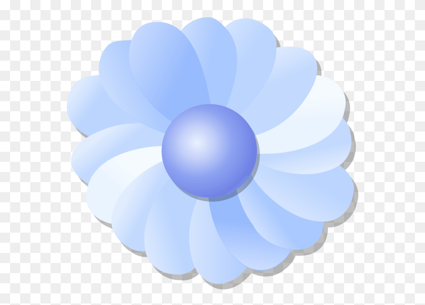 579x543 Descargar Png / Flor Azul Png