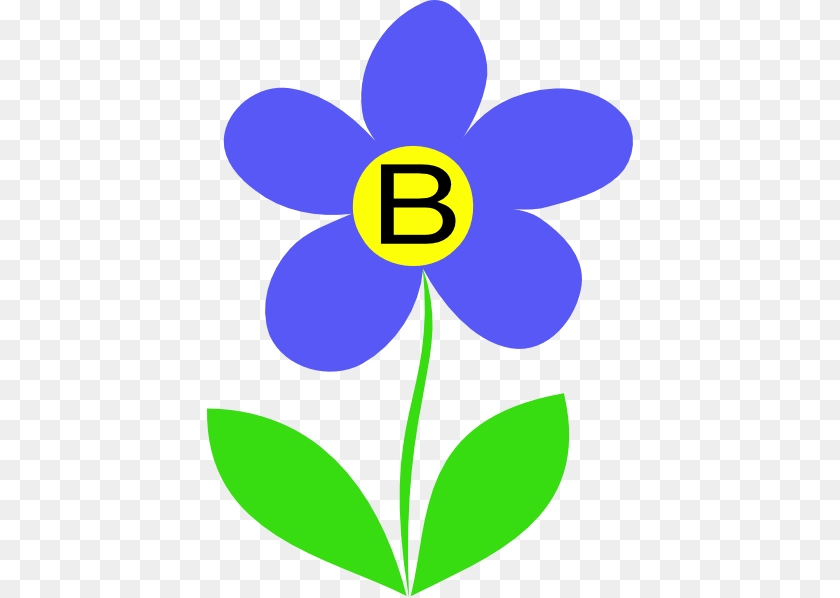 Blue Flower Letter B Clip Art For Web, Plant, Daisy, Anemone, Petal PNG