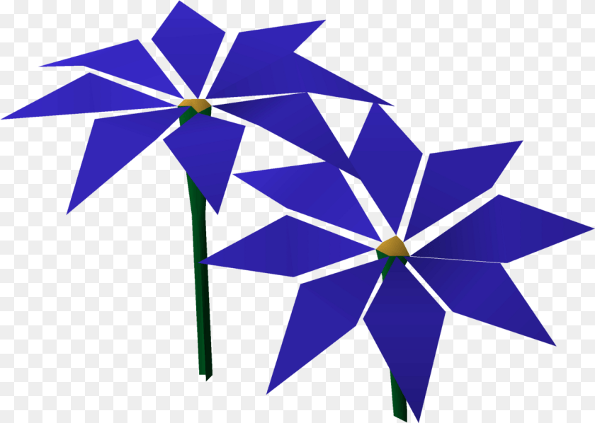 1201x855 Blue Flowers Trouble Brewing Osrs Wiki Clip Art, Paper, Origami Sticker PNG