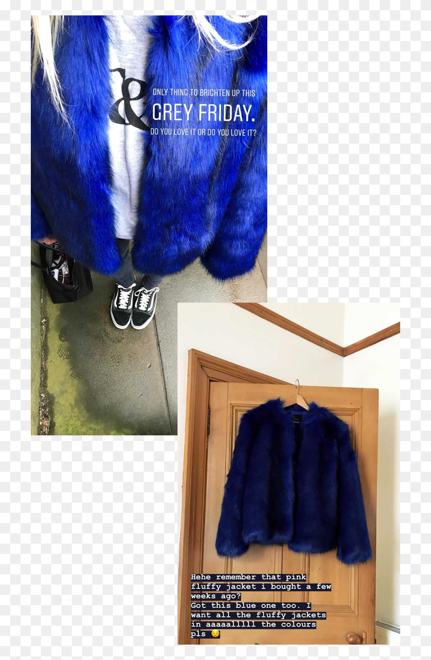 720x1227 Blue Fluffy Velvet, Fur, Clothing, Apparel HD PNG Download