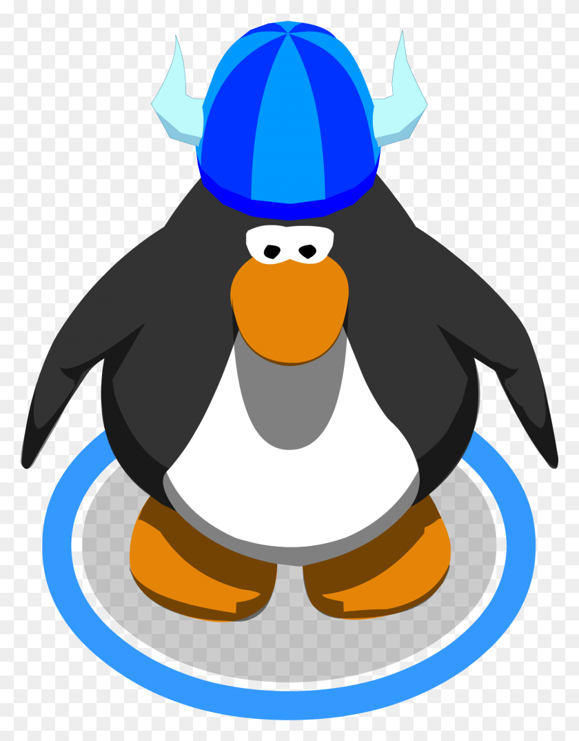 1482x1930 Blue Fuzzy Viking Helmet Club Penguin Character In Game, Animal, Bird, Penguin HD PNG Download