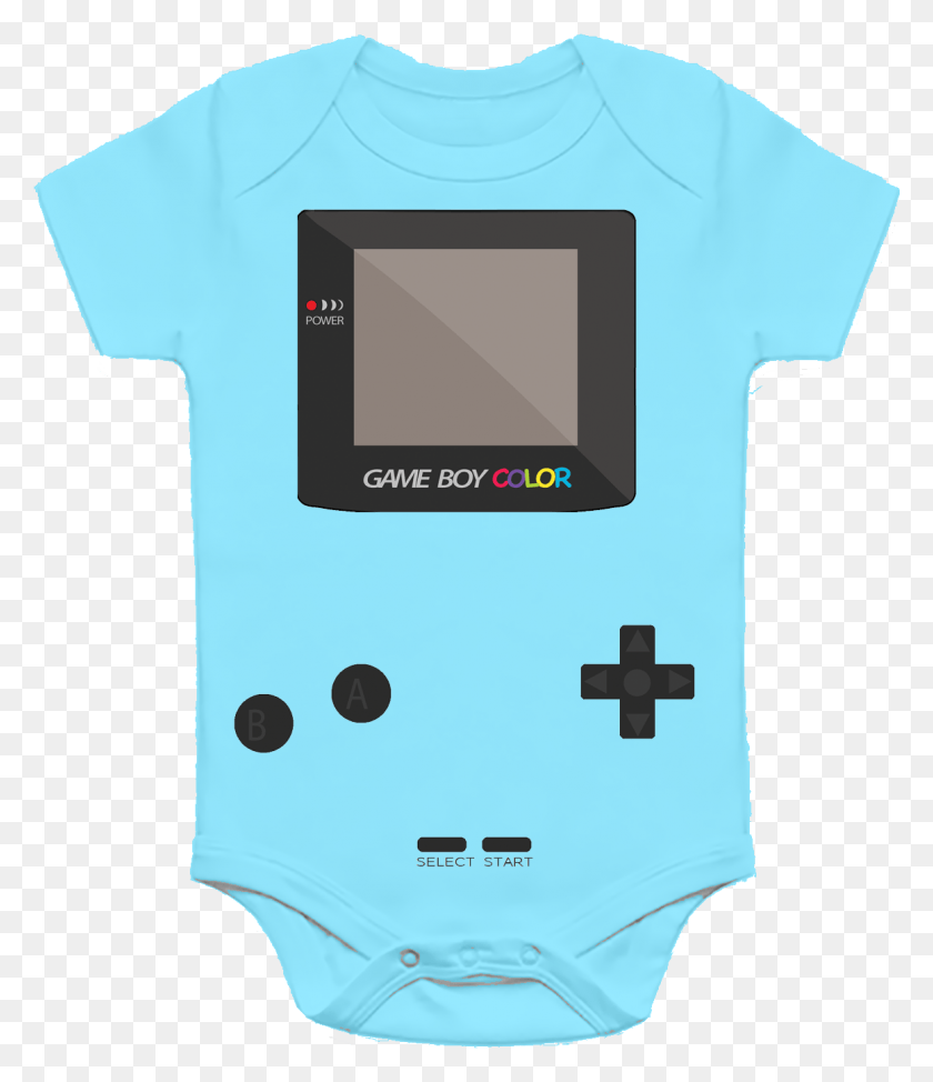 1161x1361 Blue Gameboy Color Onesie Game Boy, Clothing, Apparel, T-Shirt Descargar Hd Png