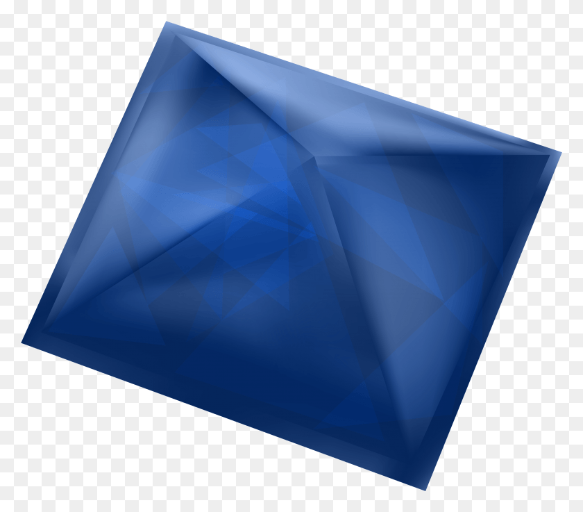 3931x3416 Blue Gem Clipart Triangle, Crystal, Gemstone HD PNG Download