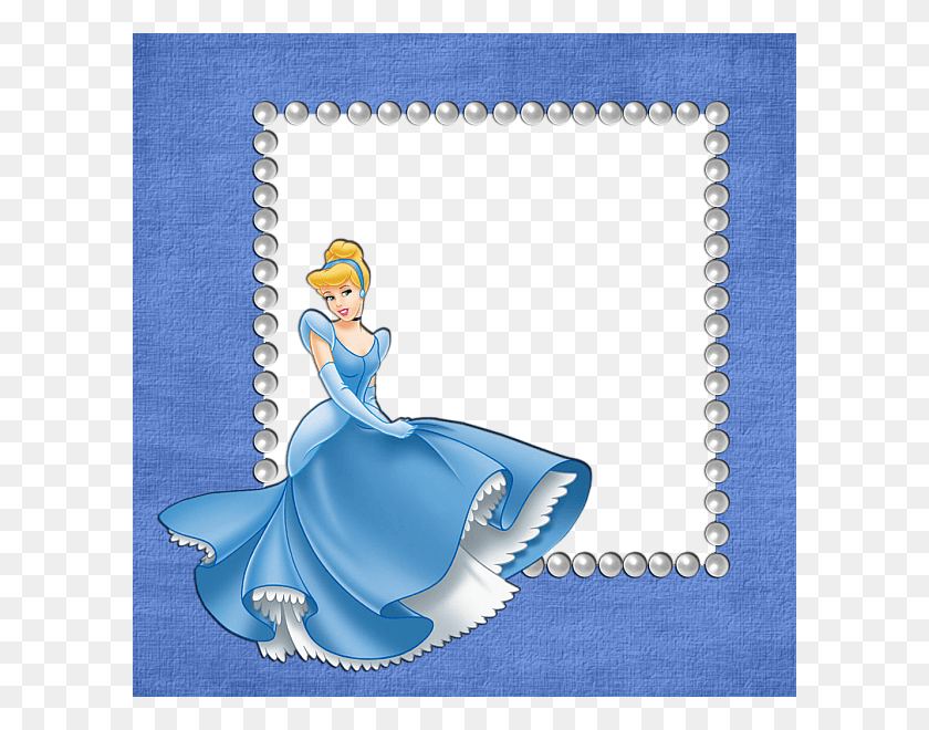 600x600 Descargar Png Marco Transparente De Chicas Azules Con Cenicienta Disney Cenicienta, Animal, Vida Marina Hd Png