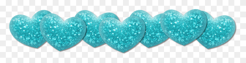 2385x485 Голубое Блестящее Сердце, Драгоценный Камень, Ювелирные Изделия, Аксессуары Hd Png Скачать