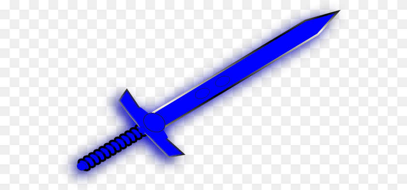 600x393 Blue Glow Sword Clip Art, Blade, Dagger, Knife, Weapon PNG