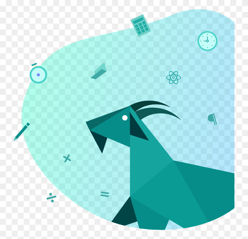 749x748 Blue Goat Puzzled By Difficult Math Problem Illustration, Sea Life, Animal HD PNG Download