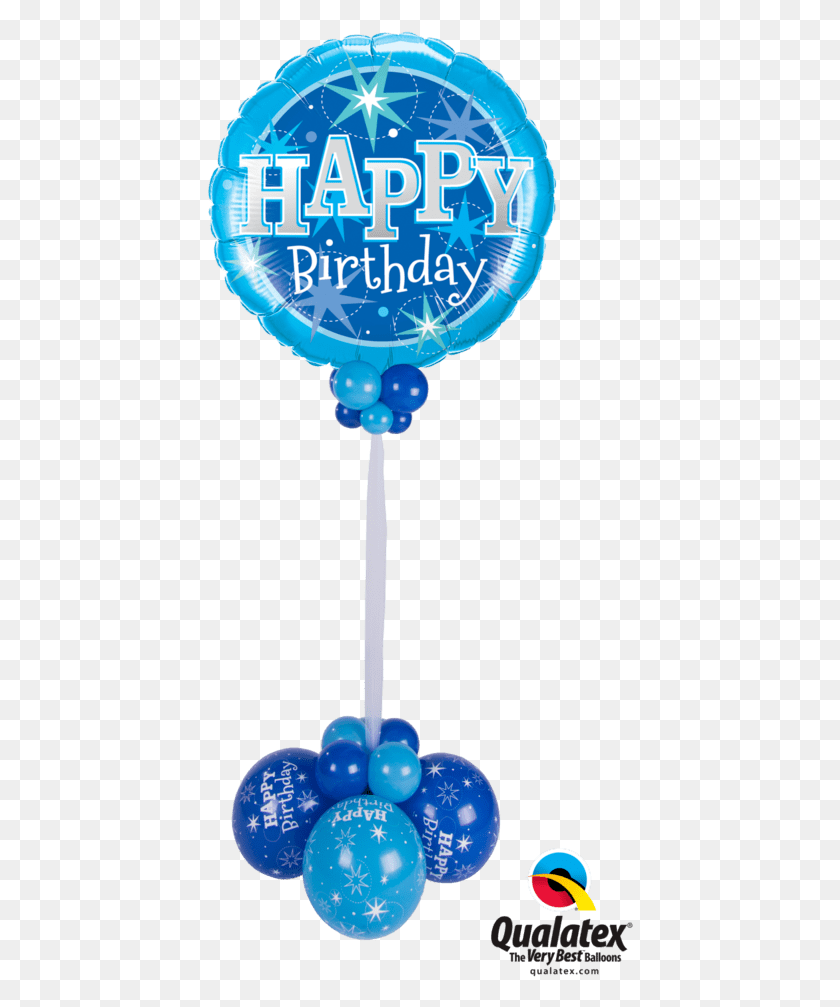 426x947 Descargar Png Globo Azul Feliz Cumpleaños Feliz Cumpleaños Niño, Lámpara, Bola, Sonajero Hd Png