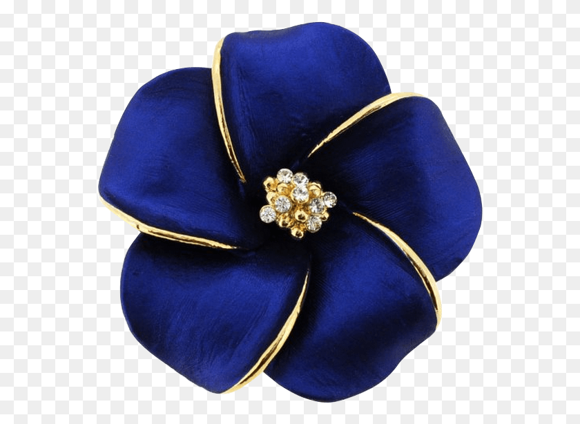 559x554 Blue Hawaiian Plumeria Flower Pin Swarovski Crystal Frangipani, Accessories, Accessory, Person HD PNG Download