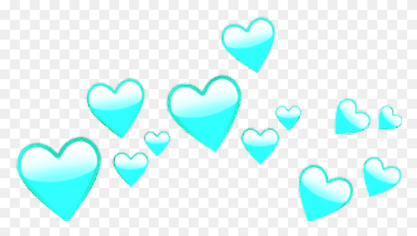 872x467 Голубое Сердце Корона Сердечная Корона Bynisha Наклейка Украшение Стежок Picsart, Сердце, Дизайн Интерьера, В Помещении Hd Png Скачать