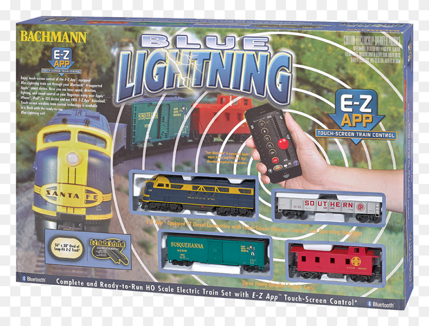 842x624 Blue Lightning Bachmann Blue Lightning Train Set, Мобильный Телефон, Телефон, Электроника Png Скачать