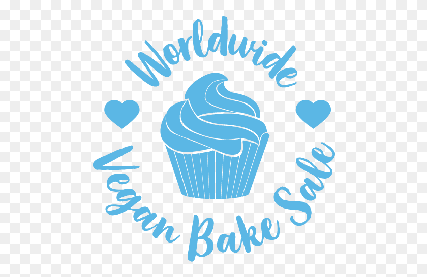 478x486 Blue Logo Worldwide Vegan Bake Sale, Cupcake, Cream, Cake HD PNG Download