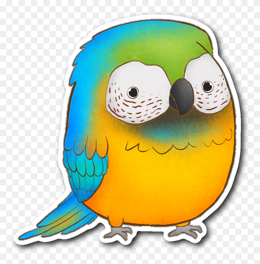 937x954 Blue Macaw Sticker Budgie, Animal, Bird, Parrot HD PNG Download
