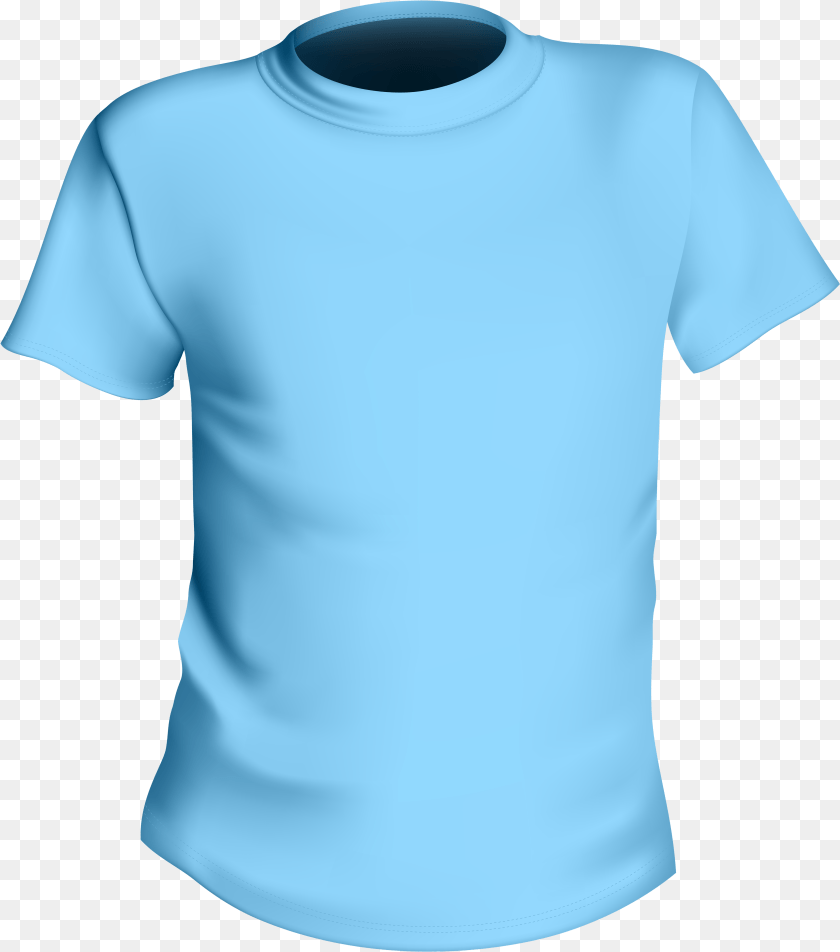 4252x4821 Blue Male Shirt Clipart, Clothing, T-shirt Sticker PNG