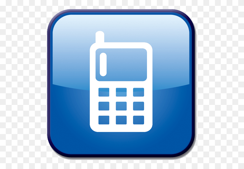 517x520 Descargar Png Azul Teléfono Móvil Icono De Arte Vectorial Icono De Teléfono Móvil Azul, Texto, Electrónica, Calculadora Hd Png