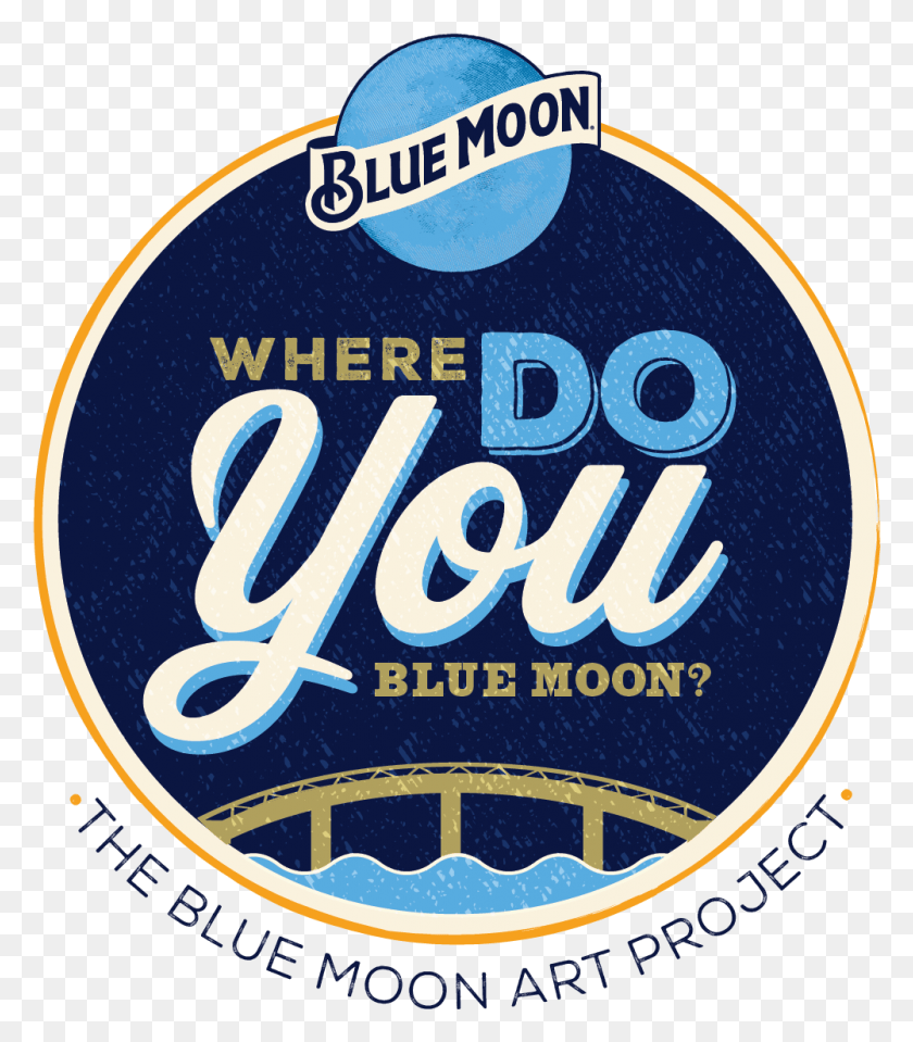 1001x1155 Этикетка Арт-Проекта Blue Moon, Логотип, Символ, Товарный Знак Hd Png Скачать