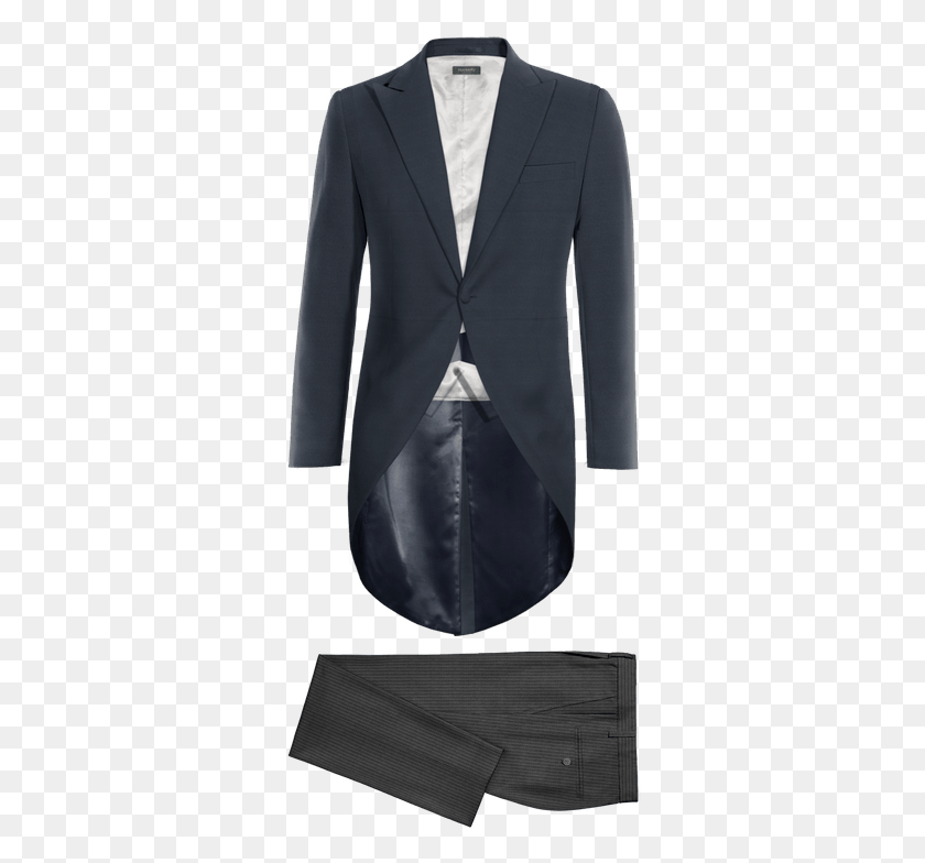 324x724 Blue Morning Coat With White Waistcoat Morning Dress, Clothing, Apparel, Suit HD PNG Download