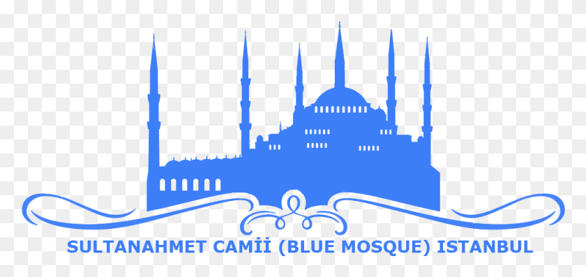 976x422 Descargar Png Mezquita Azul Sultanahmet Camii Mezquita Azul, Submarino, Vehículo, Transporte Hd Png