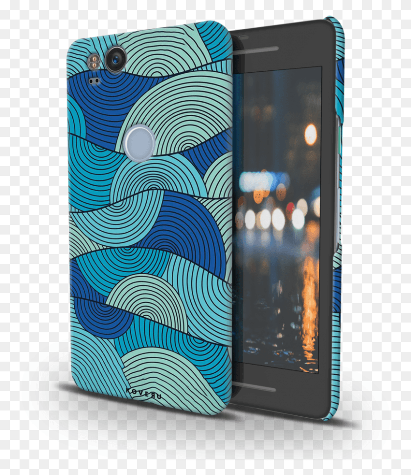 806x943 Descargar Png Azul Ocean Waves Patrón De La Cubierta De La Caja Para Google Pixel Iphone, Computadora, Electrónica, Pantalla Lcd Hd Png
