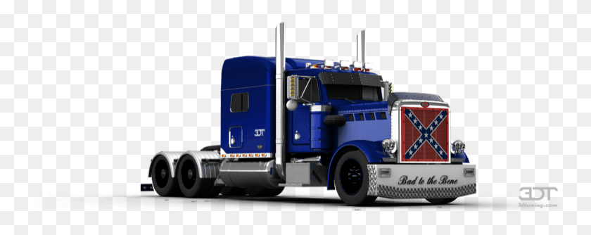 991x349 Blue Or Blue Amp Red Fender And Top Confederate Trailer Truck, Vehicle, Transportation, Trailer Truck HD PNG Download