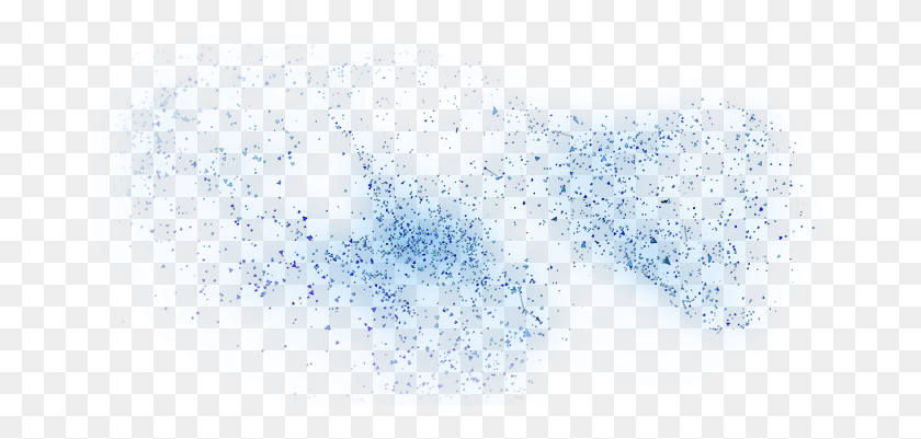 672x341 Blue Particle Flock, Foam, Water, Droplet HD PNG Download