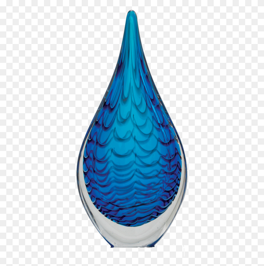 356x786 Blue Raindrop Art Glass With No Base, Vase, Jar, Pottery HD PNG Download