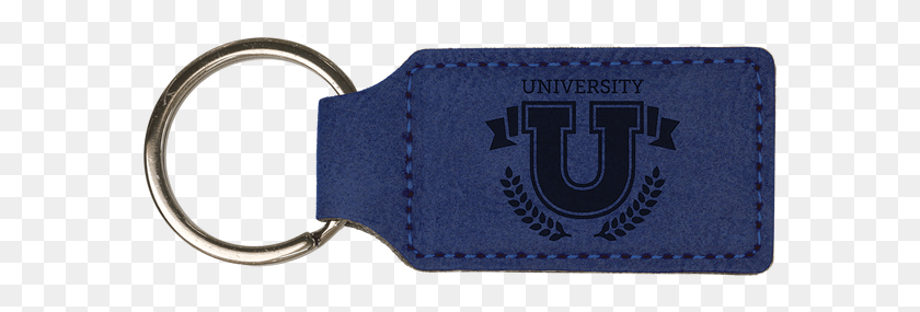 585x225 Blue Rectangle Leatherette Keychain With Custom Laser Keychain, Clothing, Apparel, Label HD PNG Download