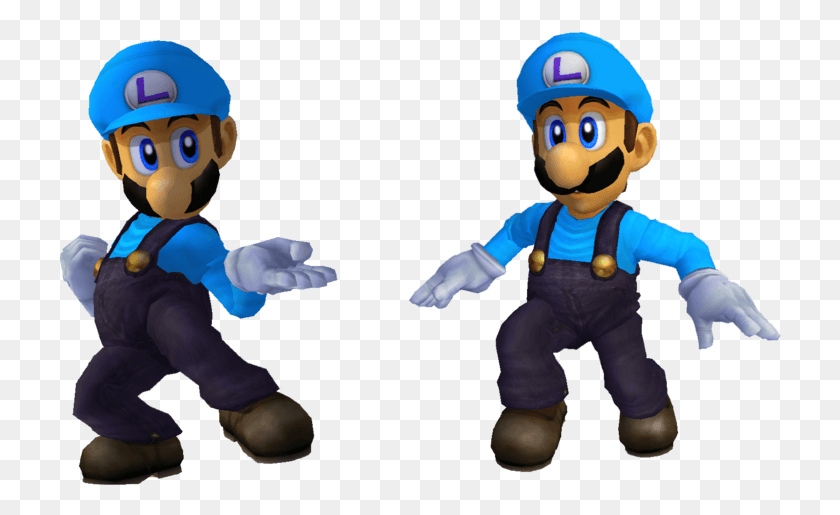 724x455 Blue Render By Pink Luigi Melee, Person, Human, People HD PNG Download