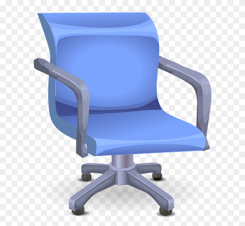 616x715 Blue Revolving Chairs Furniture Seats Comfortable, Chair, Armchair, Cushion HD PNG Download