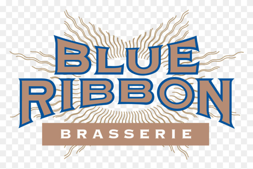 851x548 Descargar Png Blue Ribbon Brasserie Blue Ribbon Restaurantes, Texto, Alfabeto, Publicidad Hd Png