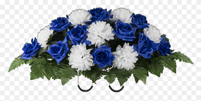 1525x713 Blue Rose And White Mum Bouquet, Plant, Flower, Blossom HD PNG Download