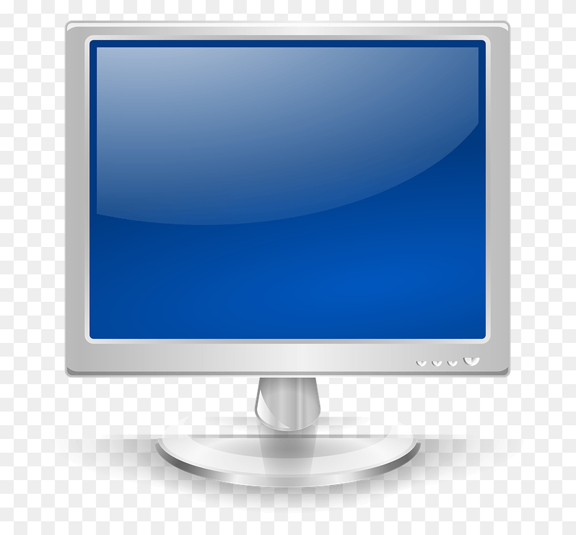 705x720 Blue Screen Blue Monitor, Electronics, Display, Lcd Screen HD PNG Download