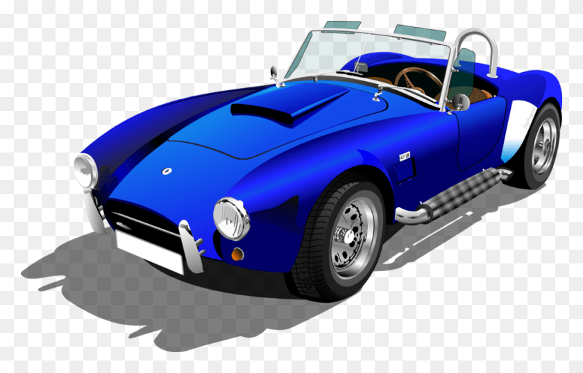 958x588 Blue Shelby Cobra Clip Art Sports Car, Car, Vehicle, Transportation HD PNG Download