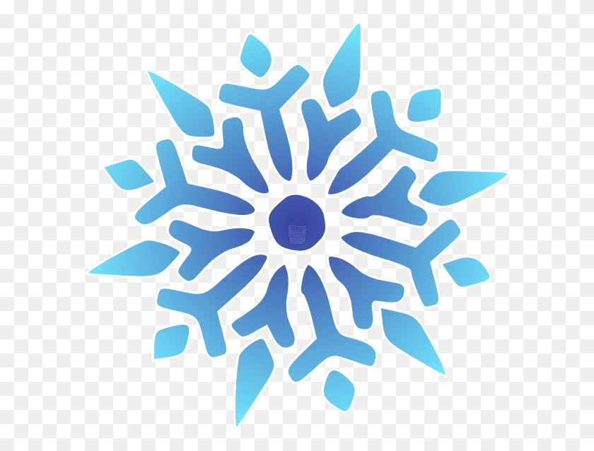 600x578 Blue Snowflake Free Clipart Snowflake Clipart Free No Background, Graphics, Pattern HD PNG Download